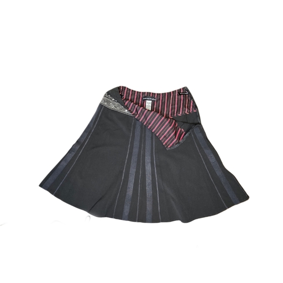 Bianca Nygard Corpcore Black Embroidered A-line Size 10 Midi Skirt Classic - Picture 2 of 7